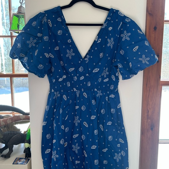 Lilly Pulitzer Kilynn Eyelet Dress Barton Blue Shell Embroidery 14 - Picture 4 of 4